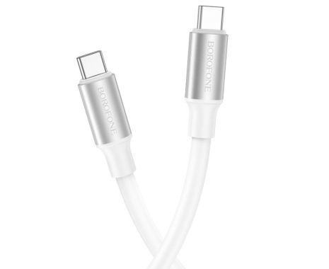 Кабель USB Borofone BX82, Type-C to Type-C, PD 60W, 1m, білий