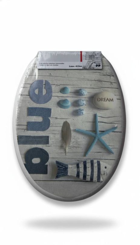 Кришка-сидіння для унітаза біла з декоративним малюнком 3214/6 Кришка-сидіння для унітаза біла з декоративним малюнком 3214/6