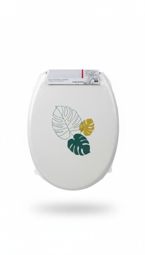 Кришка-сидіння для унітаза біла з декоративним малюнком 3214/3 Кришка-сидіння для унітаза біла з декоративним малюнком 3214/3