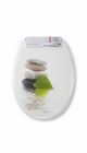Кришка-сидіння для унітаза біла з декоративним малюнком 3214/2