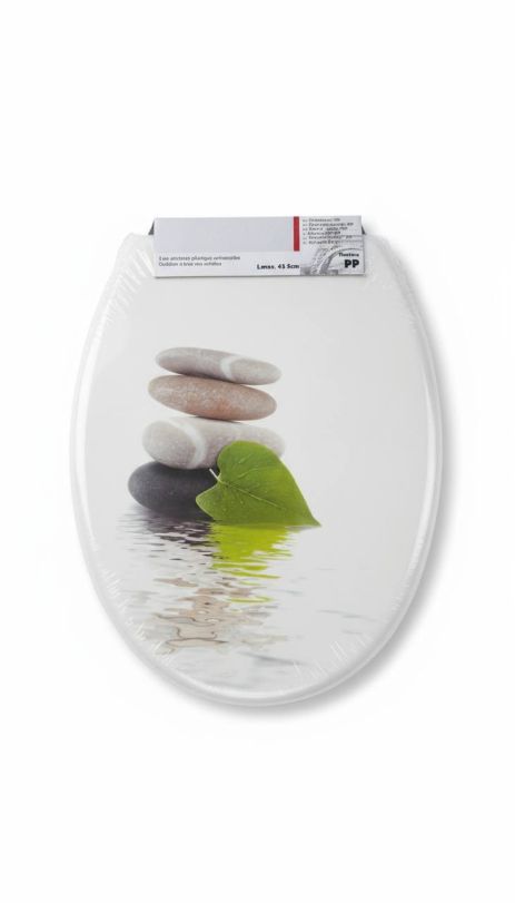 Кришка-сидіння для унітаза біла з декоративним малюнком 3214/2 Кришка-сидіння для унітаза біла з декоративним малюнком 3214/2