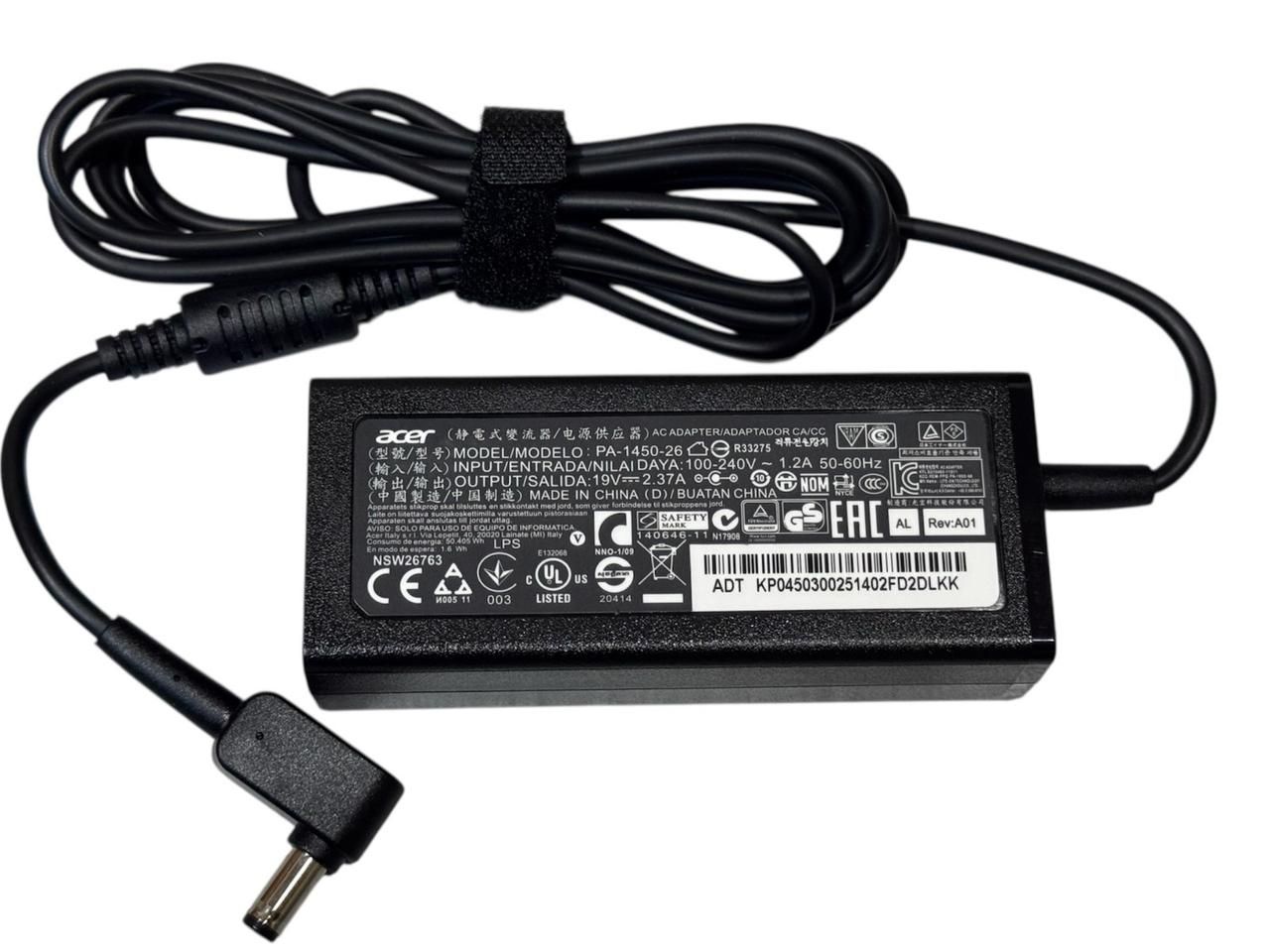 Блок питания для ноутбука Acer 19V 2.37A 45W 5.5*1.7 mm прямоугольный Блок питания для ноутбука Acer 19V 2.37A 45W 5.5*1.7 mm прямоугольный