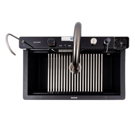 Гранітна мийка VALESO EVANORA 7546 матова Карбон Гранітна мийка VALESO EVANORA 7546 матова Карбон