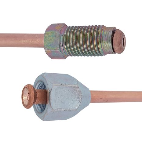 Трубка гальмівна мідна (L=890мм) з након. 109/110, ACS (WP1230CU)