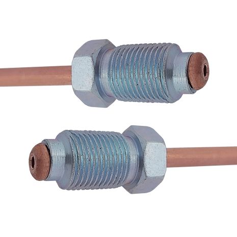 Трубка тормозная медная (L=820мм) с након. 104х/104х, ACS (WP1210CU)