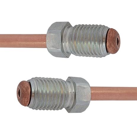 Трубка гальмівна мідна (L=400мм) з након. 115/115, ACS (WP269CU)