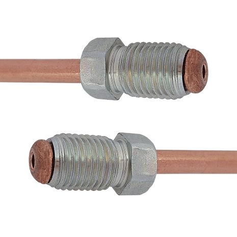 Трубка тормозная медная (L=250мм) с након. 115/115, ACS (WP341CU)