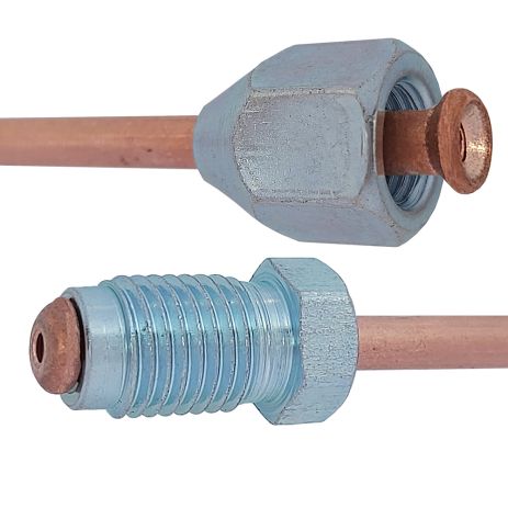 Трубка гальмівна мідна (L=1200мм) з након. 110/114, ACS (WP185CU)