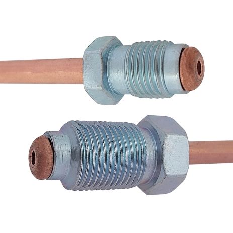 Трубка тормозная медная (L=1350мм) с након. 105а/104х, ACS (WP1335CU)