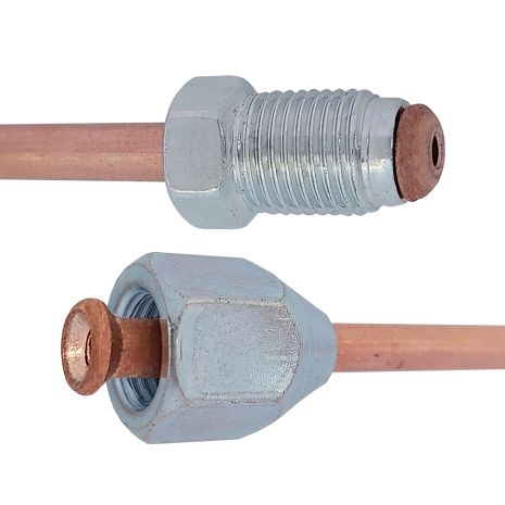 Трубка гальмівна мідна (L=1650мм) з након. 105/110, ACS (WP337CU) Трубка гальмівна мідна (L=1650мм) з након. 105/110, ACS (WP337CU)