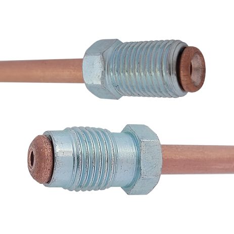 Трубка тормозная медная (L=1860мм) с након. 116/105D, ACS (WP1408CU)