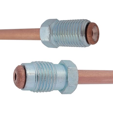 Трубка тормозная медная (L=1860мм) с након. 116/105D, ACS (WP1408CU)