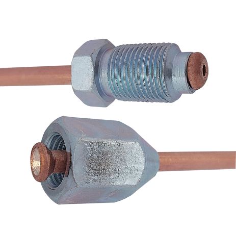 Трубка тормозная медная (L=1150мм) с након. 104х/110х, ACS (WP1700CU)