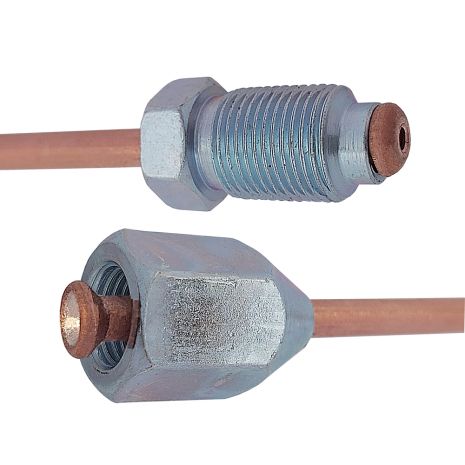 Трубка тормозная медная (L=300мм) с након. 104х/110х, ACS (WP1741CU)