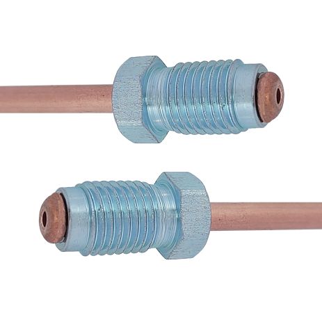 Трубка тормозная медная (L=600мм) с након. 114/114, ACS (WP1649CU)