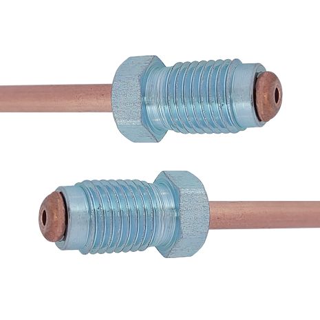 Трубка гальмівна мідна (L=600мм) з након. 114/114, ACS (WP1649CU)