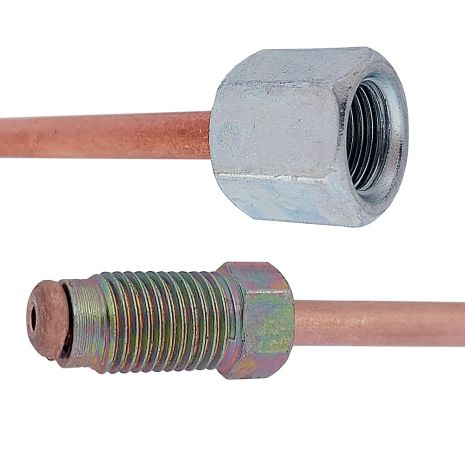 Трубка гальмівна мідна (L=500мм) з након. 106/109, ACS (WP189CU)