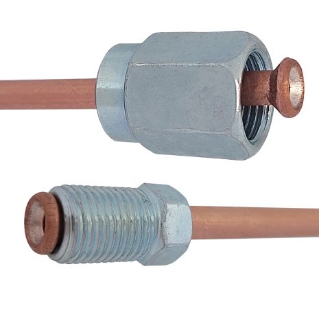 Трубка гальмівна мідна (L=200мм) з након. 107/116, ACS (WP574CU)