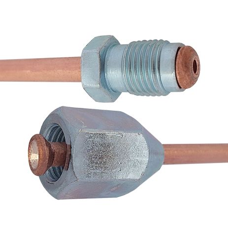 Трубка гальмівна мідна (L=3000мм) з након. 105а/110х, ACS (WP1512CU) Трубка гальмівна мідна (L=3000мм) з након. 105а/110х, ACS (WP1512CU)