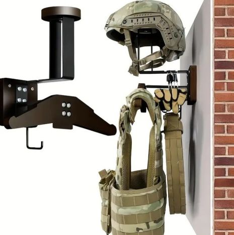 Настінний подвійний кронштейн для шолома та куртки