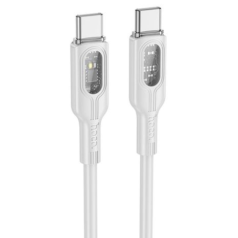 Кабель USB Hoco U120, Type-C to Type-C, PD 60W, 1m, сірий Кабель USB Hoco U120, Type-C to Type-C, PD 60W, 1m, сірий