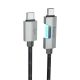 Кабель USB Hoco U123, Type-C to Type-C, PD 60W, 1m, чорний