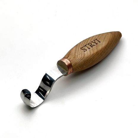 Стамеска ложкорез 35мм STRYI Profi для вырезания дерева (трёхсторонняя заточка)