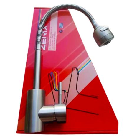 Змішувач для кухні з гнучким рефлекторним виливом гусаком з перемикачем режимів на економ Zerix (Чехія)