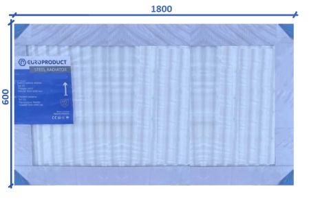Сталевий радіатор 600x1800 22тип бокове підключення панельний EUROPRODUCT батарея панельна стальна