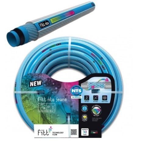 Шланг для поливу 1/2 fitt nts jeans 25м 12,5мм Fitt Group (Італія) садова шланга поливочна Шланг для поливу 1/2 fitt nts jeans 25м 12,5мм Fitt Group (Італія) садова шланга поливочна