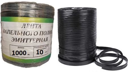 1км Крапельна стрічка 1000 метрів кроком через 10 см крапельниці імітори крапельний краплинний полив імітерна стрічка іміторна