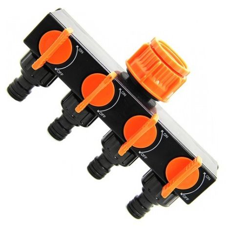 Планка-адаптер з чотирма запорними кранами з внутрішнім різьбленням 1" і редуктором 1" - 3/4" AP 1024 Aquapulse