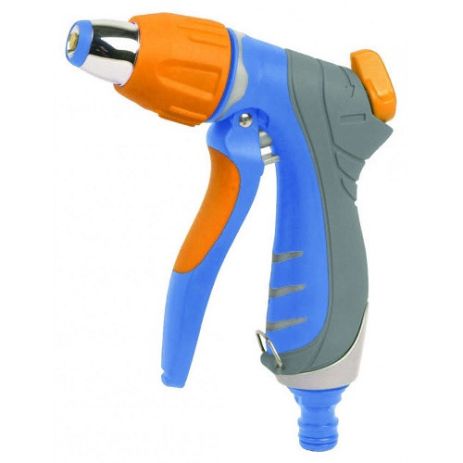 Пістолет поливальний металевий прорезинений струйний регульований АР 2022 Aquapulse латунний