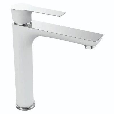 Змішувач для умивальника високий MIXXUS змішувач білий під раковину чашу настольну