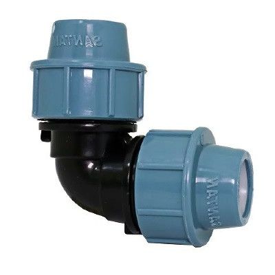 ПНД КЗ 25х25 Колено кут поворот компресійний фітинг зажимний пластикова синя чорна труба ПЕТ ПНД КЗ 25х25 Колено кут поворот компресійний фітинг зажимний пластикова синя чорна труба ПЕТ