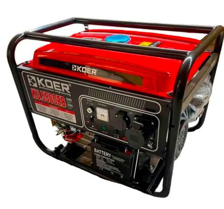 Генератор бензиновый 5.5 кВт медная обмотка двигателя Koer KU.5500EB