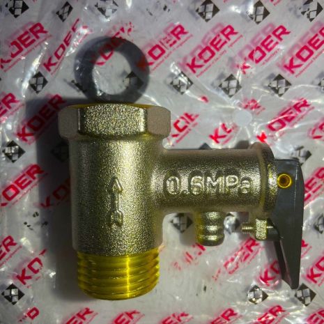 Запобіжний клапан 6 бар для бойлера 1/2" KOER (Чехія)