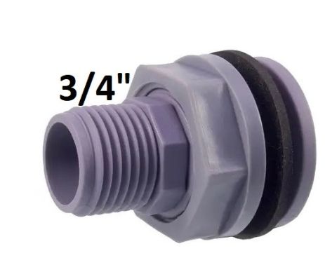 Врізка в бак 3/4" пластикова