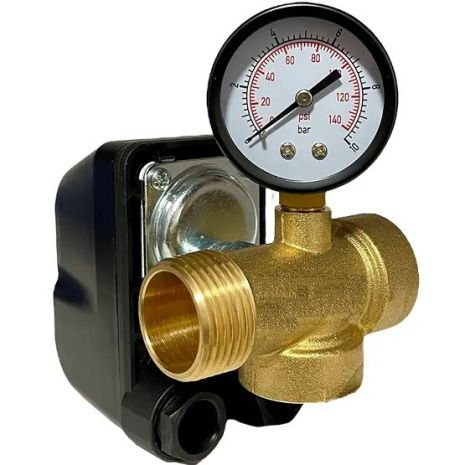 Набор пятерник манометр реле давления Italtecnica PM/5G (Италия) механическое реле для насосной станции насоса