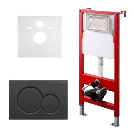 Інсталяція для унітазу кнопка чорна матова типу Rapid SL установка для підвісного унітазу прихованого монтажу