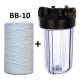 Прозорий фільтр колба Big Blue 10" з картриджем з нитки BB10 Фільтр магістральний Фільтр-колба 1" дюйм