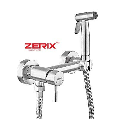 Змішувач на гігієнічний душ з нержавійки ZERIX з лійкою