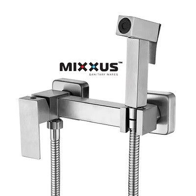 Смеситель кубической формы для гигиенического душа MIXXUS KUB с лейкой из нержавеющей стали квадратный куб