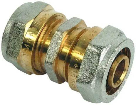 Муфта сполучна з'єднувальна 16x16 цанга обжимний фітинг затискний