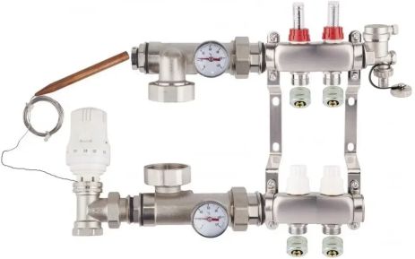 Колектор на 2 контури для теплої підлоги EUROPRODUCT KOER (Чехія) колектор 2 виходи гребінка тепла підлога розподіл