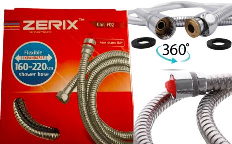 Шланг для душу з підшипником що розтягується 160-220 см душовий шланг на підшипнику не перекручується