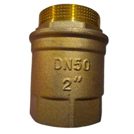 Зворотний клапан кульовий 2 дюйми 50 2" ВЗ латунь для байпасу на опалення внутрішня зовнішня на гарячу воду