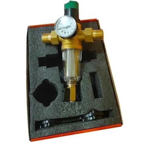 Самопромивний фільтр із редуктором тиску KOER 3/4" (Чехія) та манометром