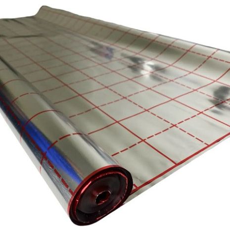 Фольгована плівка відбивач теплоізол підложка з розміткою для теплої підлоги 50м рулон