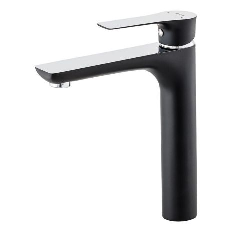 Змішувач для умивальника високий чорний Eva premium high black